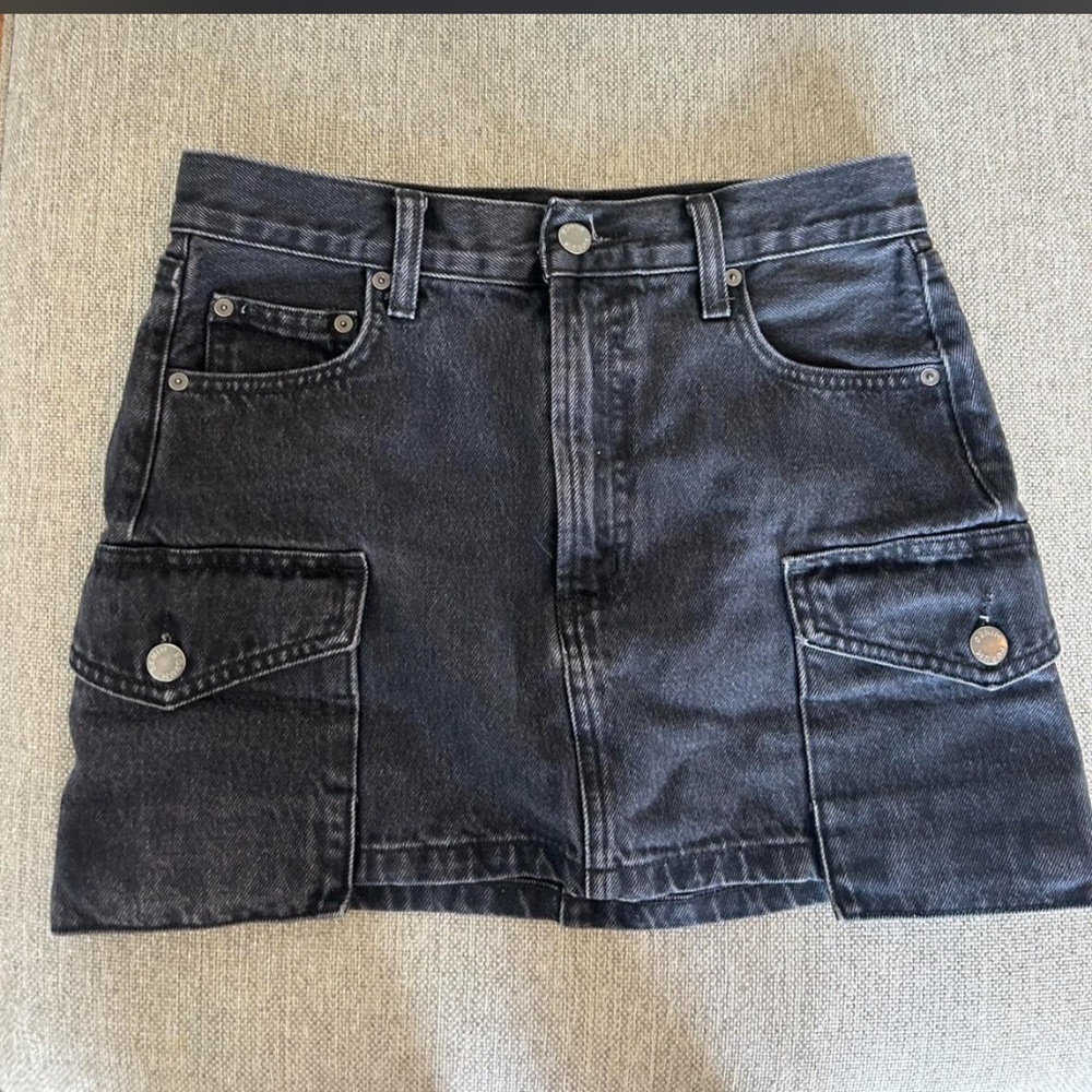 Denim Forum Artizia Black cargo skirt